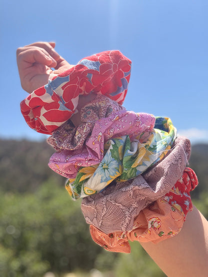 Homestead Scrunchies (Vintage + Salvaged Fabrics)