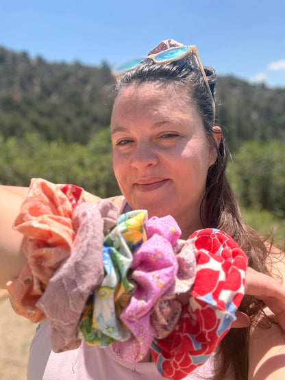 Homestead Scrunchies (Vintage + Salvaged Fabrics)
