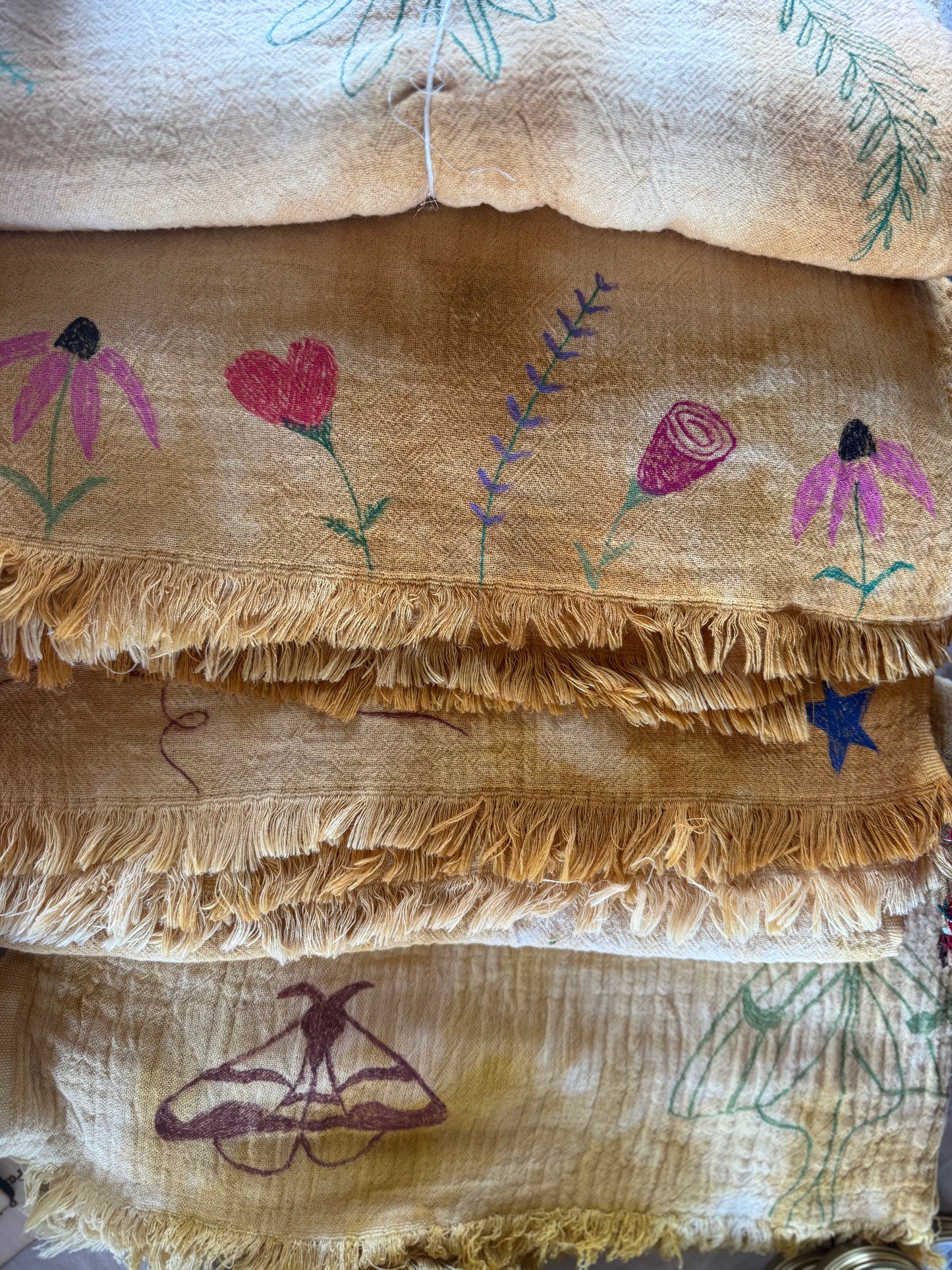 Organic Turkish Towels & Muslin Blankets — Botanically Dyed & Hand Painted