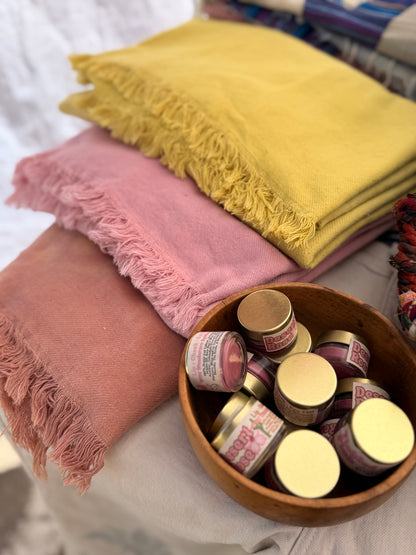 Naturally Dyed Organic Muslin Blankets