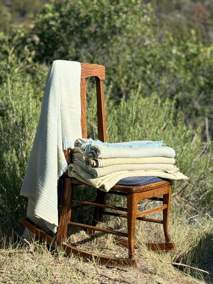 Naturally Dyed Organic Muslin Blankets