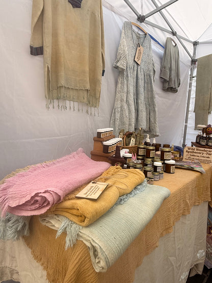 Naturally Dyed Organic Muslin Blankets