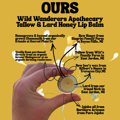 Tallow & Lard Honey Lip Butter